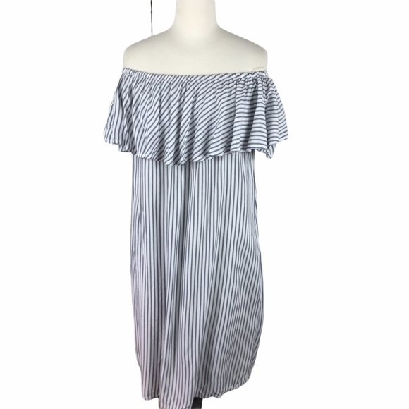 Beachlunchlounge Off Shoulder Dress w/pockets, S/P - Picture 3 of 7